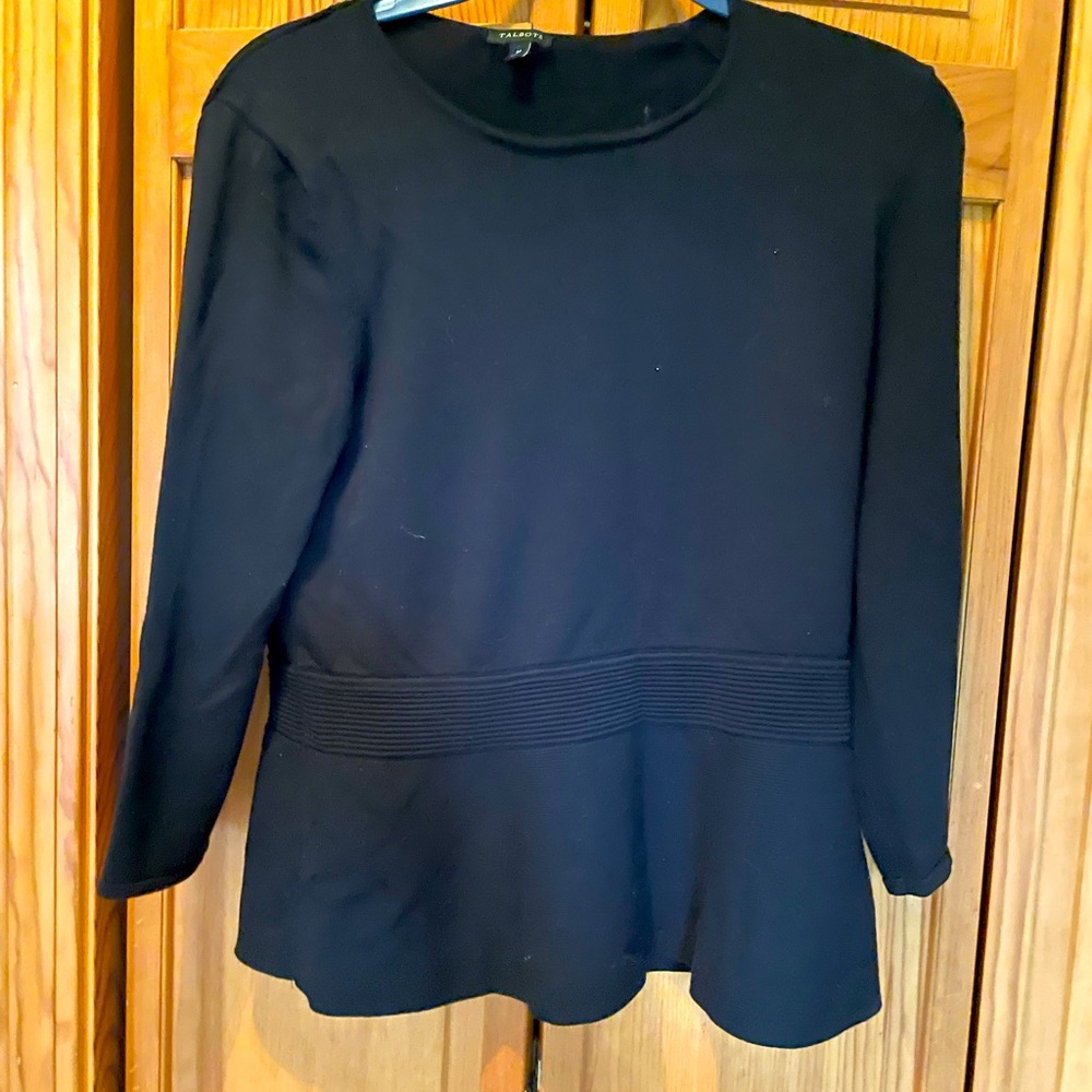 Talbots black sweater. Size M